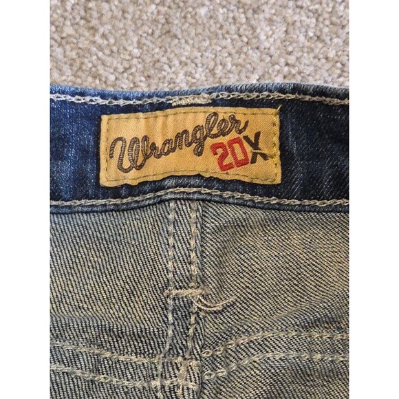 Wrangler 20X Jeans Mens (Altered) 36x29 Style 42 Vintage Boot Whisker Med Wash - Picture 8 of 15